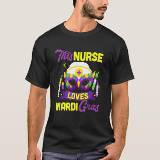 T-shirt Vêtements de fête du festival Nurse Mardi Gras léo
