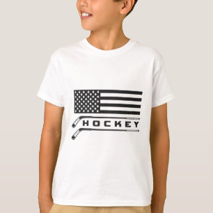 T-shirt Vêtements de hockey avec drapeau américain - Hocke