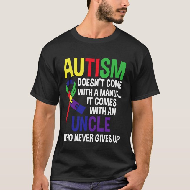 T-shirt Vêtements de l'oncle de l'autisme - Conception d'o (Devant)