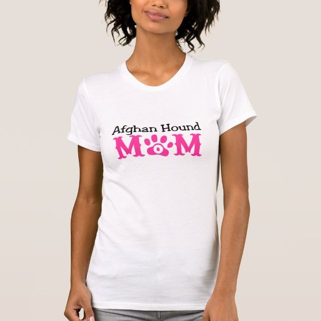 T-shirt Vêtements de maman afghane Hound (Devant)