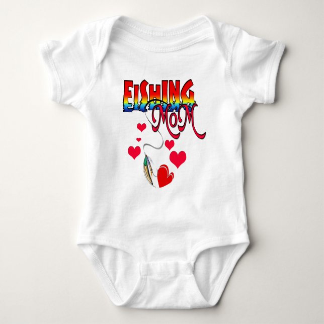 T-shirt Vêtements de maman de pêche (Devant)