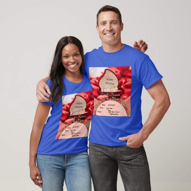 T-shirt Vêtements de mariage en image de texte Couple Tops (Unisexe)