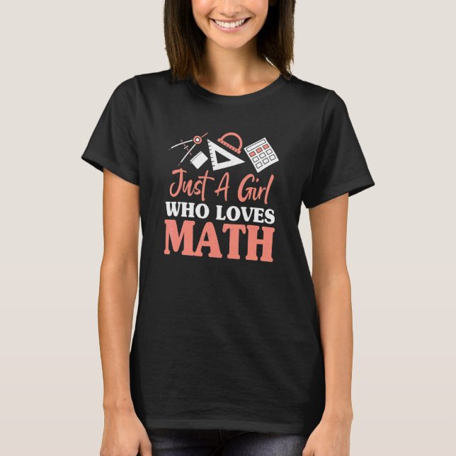 T-shirt Vêtements de maths pour filles pour les geeks en m (Devant)