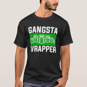 T-shirt Vêtements de Noël Gangsta Wrapper pour hommes et F