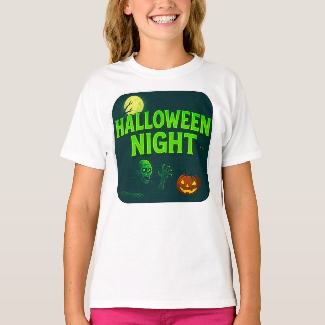 T-shirt Vêtements de nuit d'Halloween tenue de fête Éffray (Devant)