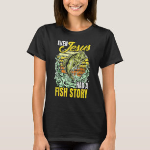 T-shirt Vêtements De Pêche Basse vintage - Même Jésus Avai
