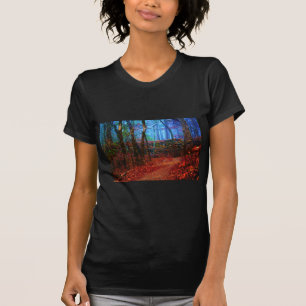 T-shirt Vêtements de peinture à l'huile de forêt de feu et