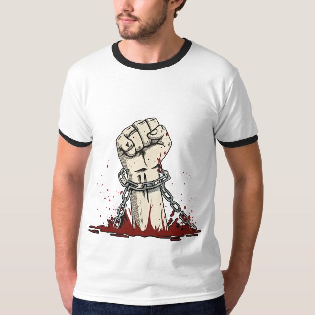 T-shirt Vêtements de protestation Liberté & Audacieux (Devant)