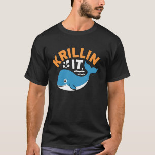 T-shirt Vêtements de punition drôle de baleine Krillin pou