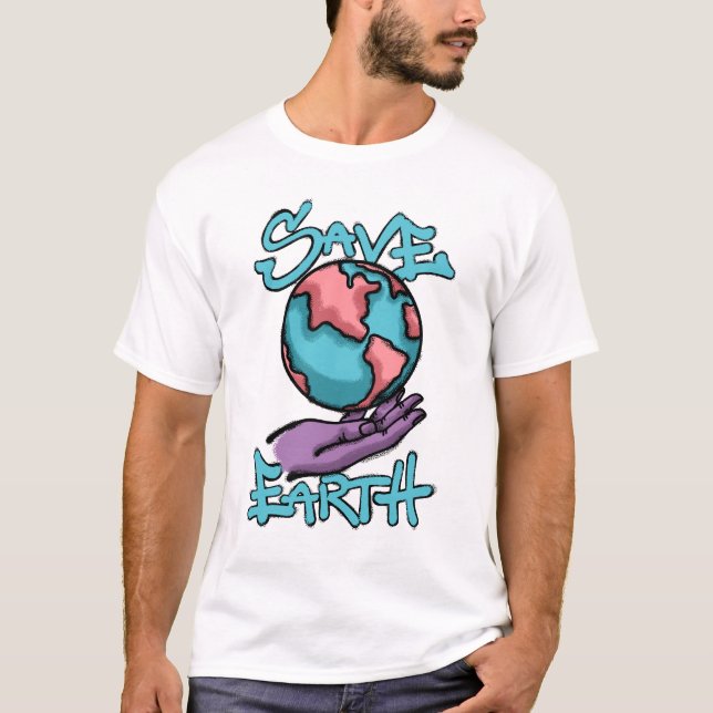 T-shirt Vêtements de rue Save Earth (Devant)