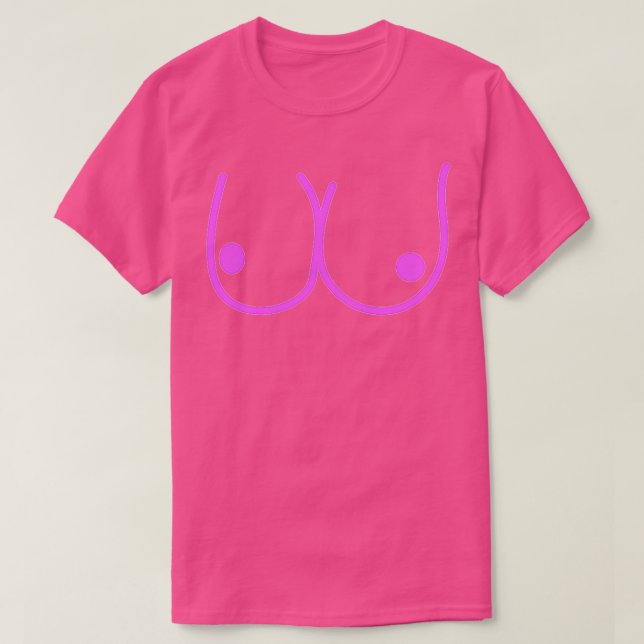 T-shirt Vêtements de seins amusants (Design devant)