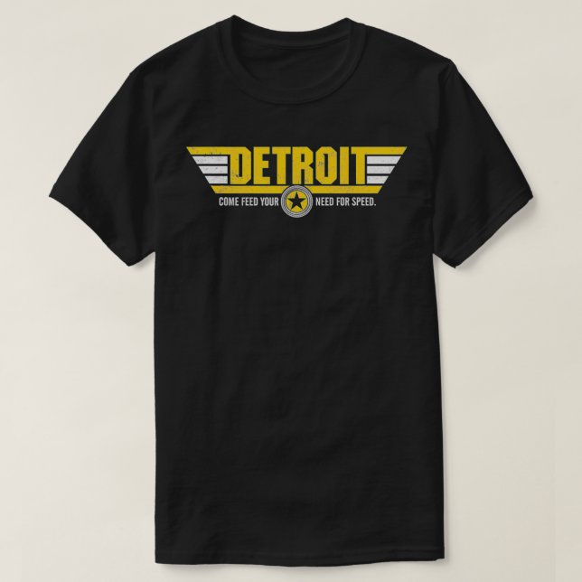 T-shirt Vêtements de style cadeau de Detroit City à haute  (Design devant)