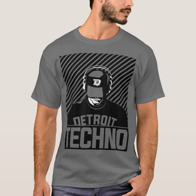 T-shirt Vêtements de style ville de Detroit - Techno de De (Devant)