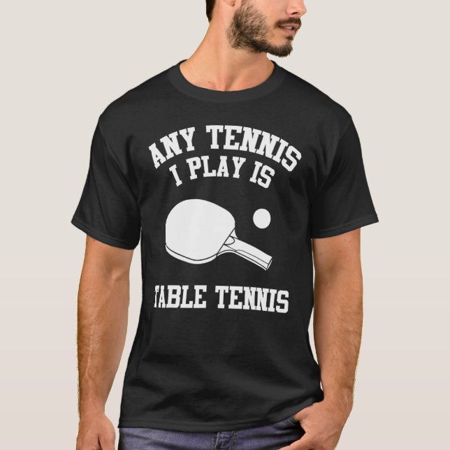 T-shirt Vêtements de tennis de table   Conception de joueu (Devant)