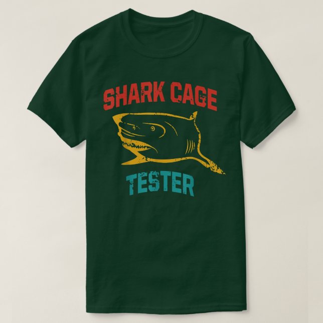 T-shirt Vêtements de Tester de cage de requin (Design devant)