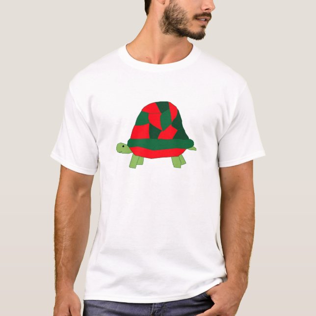T-shirt Vêtements de tortue de Noël (Devant)