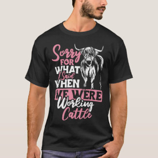 T-shirt Vêtements de vache des Highlands Éleveur de bovins