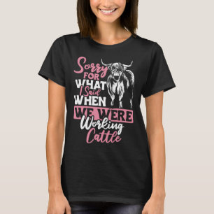 T-shirt Vêtements de vache Highland Vêtement de bétail Hig