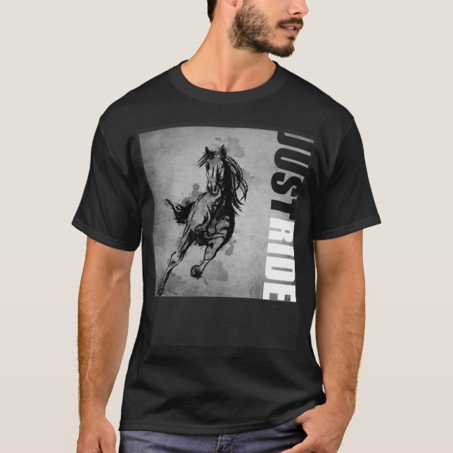 T-shirt Vêtements d'équitation Cheval (Devant)