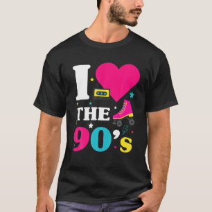 T-shirt Vêtements Des Années 90 J'Aime Le Throwback Rétro