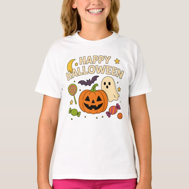 T-shirt Vêtements d'Halloween mignonnes pour tous les âges (Devant)