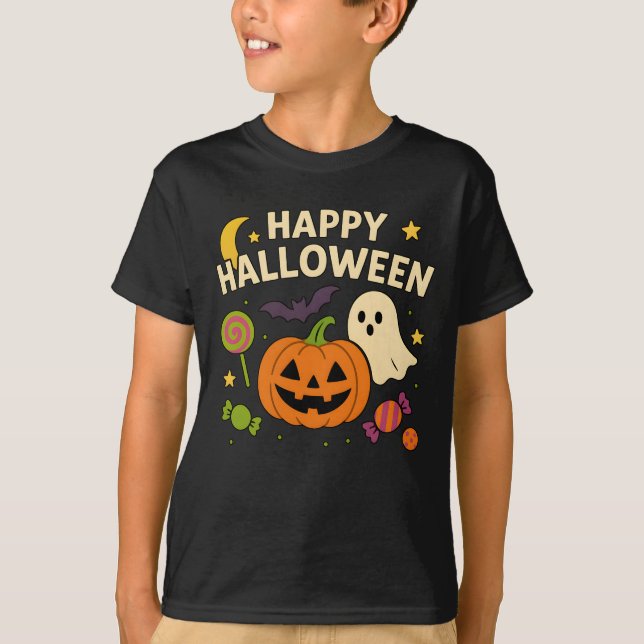 T-shirt Vêtements d'Halloween mignonnes pour tous les âges (Devant)