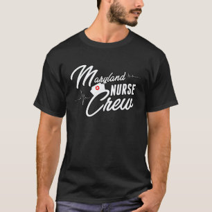 T-shirt Vêtements d'infirmière du Maryland pour femmes fil