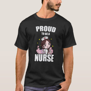 T-shirt Vêtements d'infirmière graphiques Fière d'être inf