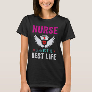 T-shirt Vêtements d'infirmière graphiques La vie d'infirmi
