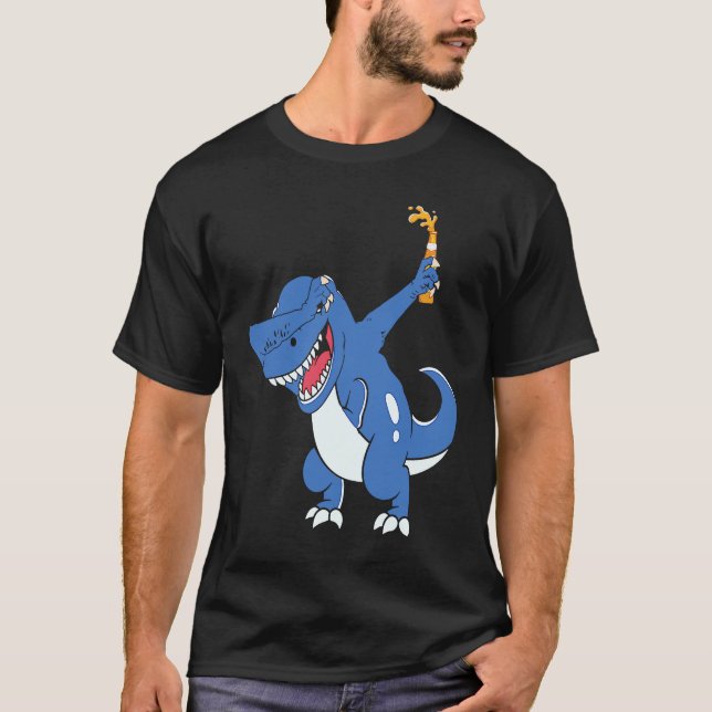 T-shirt Vêtements Dino Bière Graphique (Devant)