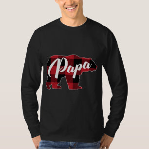 T-shirt Vêtements d'ours à bison rouge, Papa Pajama