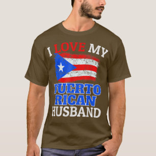 T-shirt Vêtements Drapeau Femme J'Aime Mon Mari Porto Rico