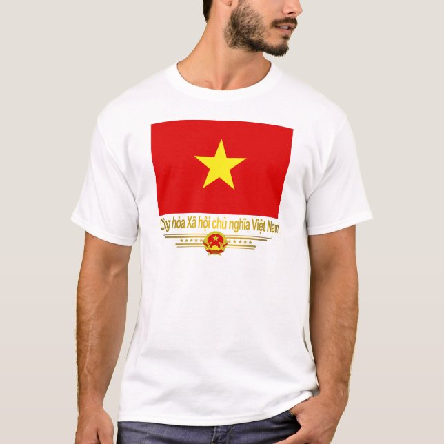 T-shirt Vêtements du drapeau du Vietnam (Devant)