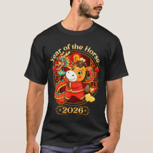 T-shirt Vêtements du Nouvel An chinois 2026 Garçons Filles