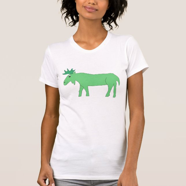 T-shirt Vêtements en orignal vert (Devant)