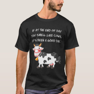 T-shirt Vêtements Farmer Cow Smile Apparel Fin De Journée