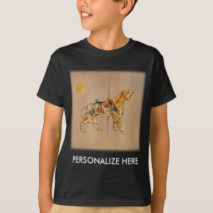T-shirt Vêtements foncés pour enfants - Tigre de carrousel