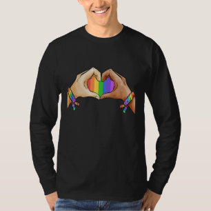T-shirt Vêtements gay pride LGBT Arc-en-ciel Coeur Unicorn