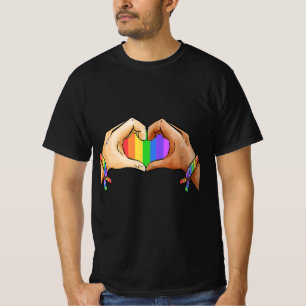 T-shirt Vêtements gay pride LGBT Arc-en-ciel Unité cardiaq