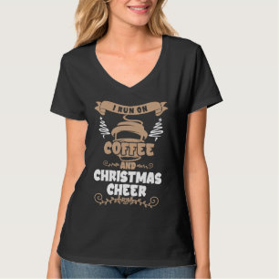 T-shirt Vêtements graphiques café Je cours sur café et Noë
