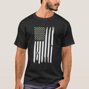 T-shirt Vêtements graphiques du drapeau d'abeille