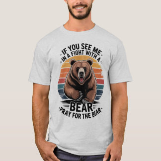 T-shirt Vêtements humoristiques vintage avec ours