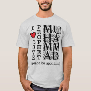 T-shirt Vêtements islamiques   J'aime le Prophète Muhammad