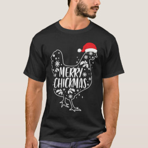 T-shirt Vêtements Joyeux Chickmas Fête de Noël Poulet