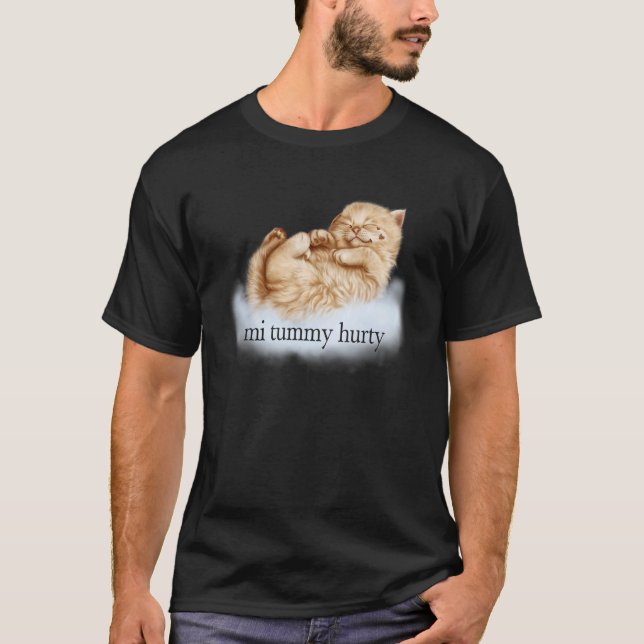 T-shirt Vêtements Mi Tummy Hurty Chat (Devant)