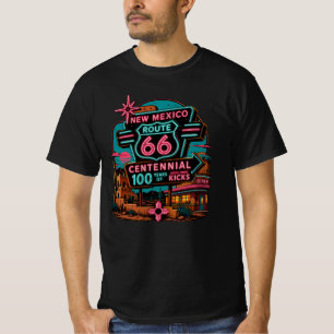 T-shirt Vêtements néon Route 66 Nouveau-Mexique