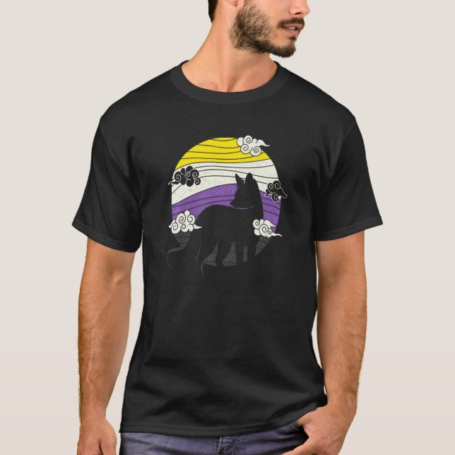 T-shirt Vêtements non binaires Fox Genderqueer Non Binary  (Devant)