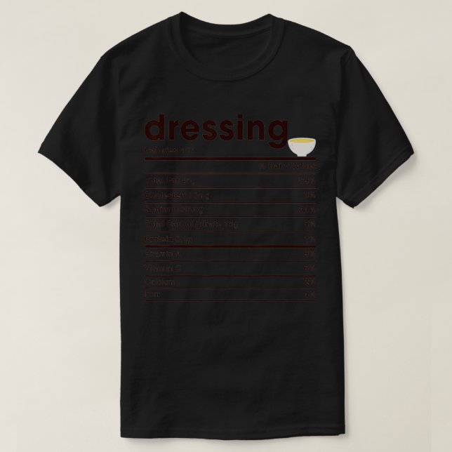 T-shirt Vêtements nutritionnels (Design devant)