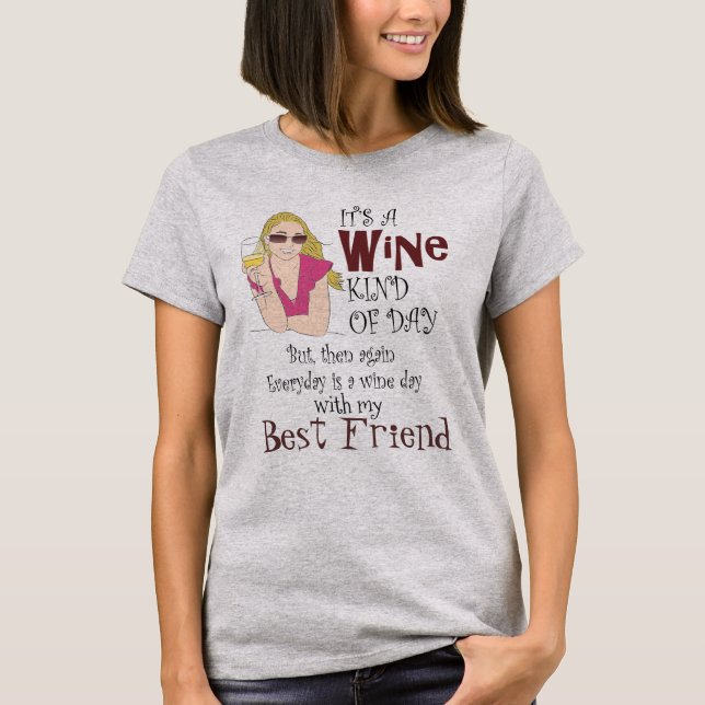 T-shirt Vêtements orientés de vin fait sur commande - (Devant)