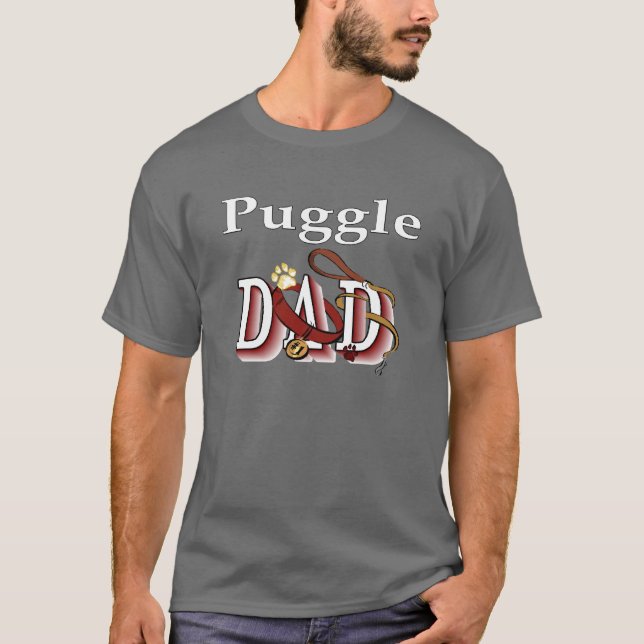 T-shirt Vêtements papa de Puggle (Devant)